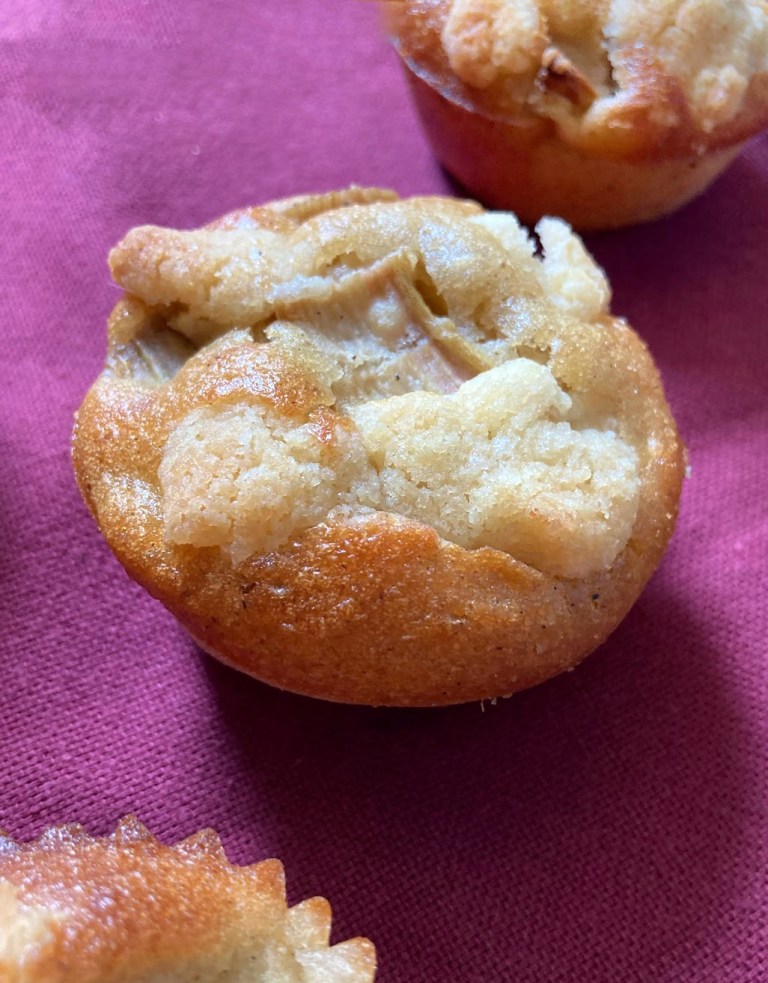 recette de muffins crumble à la rhubarbe