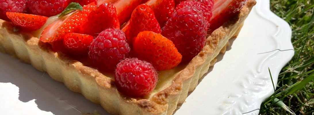 Recette de la tarte citron fraise framboise