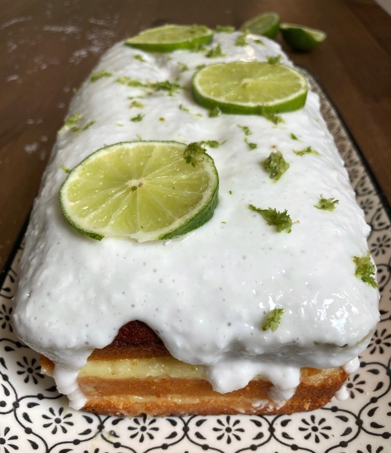 recette du cake coco citron vert fourré à la crème de citron vert